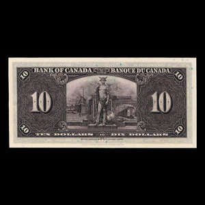 Canada, Banque du Canada, 10 dollars : 2 janvier 1937