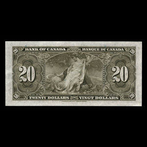 Canada, Banque du Canada, 20 dollars : 2 janvier 1937