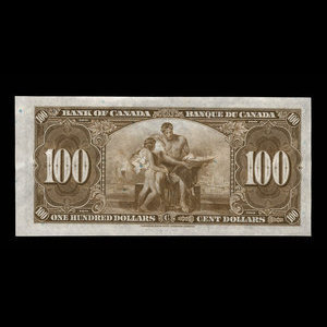 Canada, Banque du Canada, 100 dollars : 2 janvier 1937