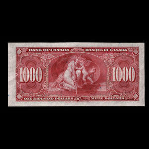 Canada, Banque du Canada, 1,000 dollars : 2 janvier 1937