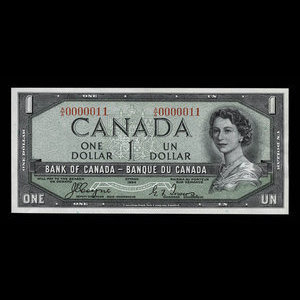 Canada, Banque du Canada, 1 dollar : 1954