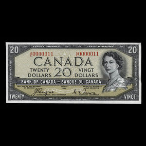 Canada, Banque du Canada, 20 dollars : 1954