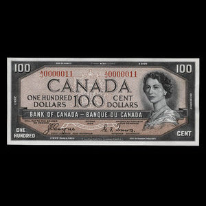 Canada, Banque du Canada, 100 dollars : 1954