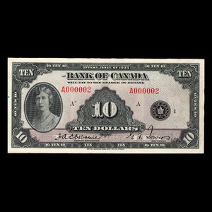 Canada, Banque du Canada, 10 dollars : 1935