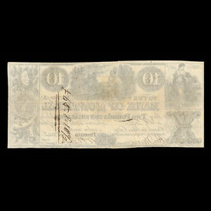 Canada, Banque de Montréal, 10 dollars : 2 août 1842