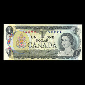 Canada, Banque du Canada, 1 dollar : 1973