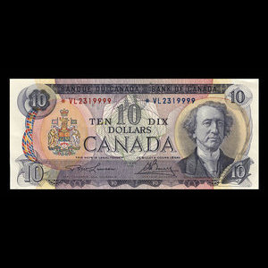 Canada, Banque du Canada, 10 dollars : 1971