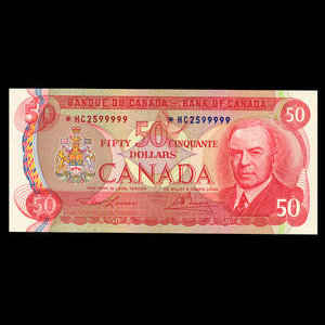 Canada, Banque du Canada, 50 dollars : 1975