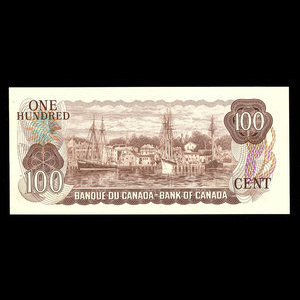 Canada, Banque du Canada, 100 dollars : 1975