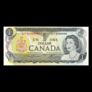 Canada, Banque du Canada, 1 dollar : 1973