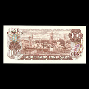 Canada, Banque du Canada, 100 dollars : 1975