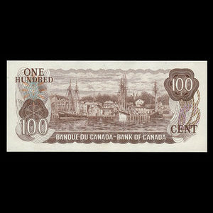 Canada, Banque du Canada, 100 dollars : 1975