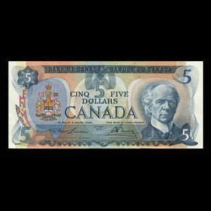 Canada, Banque du Canada, 5 dollars : 1979