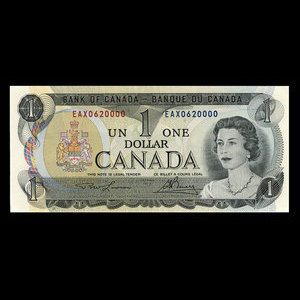 Canada, Banque du Canada, 1 dollar : 1973