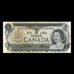 Canada, Banque du Canada, 1 dollar : 1973