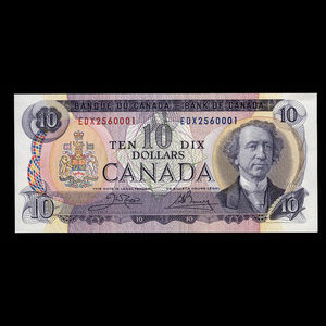 Canada, Banque du Canada, 10 dollars : 1971