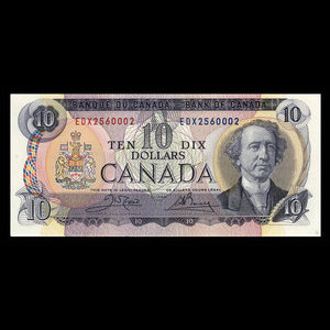 Canada, Banque du Canada, 10 dollars : 1971