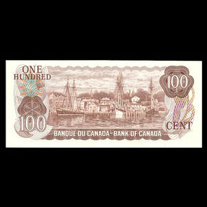 Canada, Banque du Canada, 100 dollars : 1975