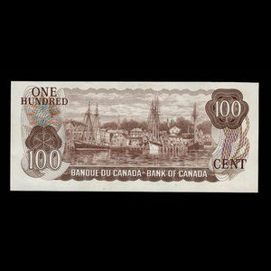 Canada, Banque du Canada, 100 dollars : 1975