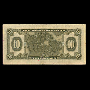 Canada, Dominion Bank, 10 dollars : 3 janvier 1938