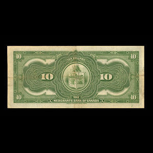 Canada, Merchants Bank of Canada (The), 10 dollars : 3 janvier 1917