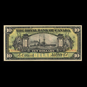 Canada, Banque Royale du Canada, 10 dollars : 2 janvier 1913