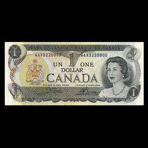 Canada, Banque du Canada, 1 dollar : 1973