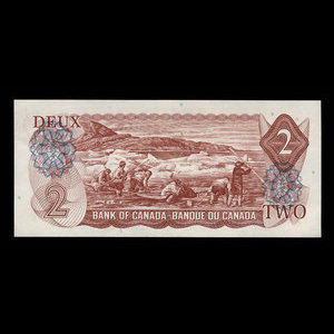 Canada, Banque du Canada, 2 dollars : 1974