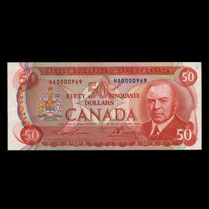 Canada, Banque du Canada, 50 dollars : 1975