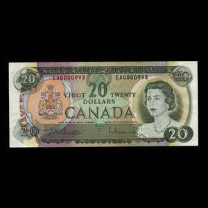 Canada, Banque du Canada, 20 dollars : 1969