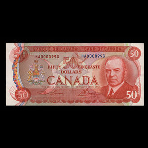 Canada, Banque du Canada, 50 dollars : 1975