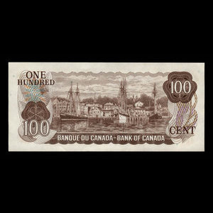 Canada, Banque du Canada, 100 dollars : 1975