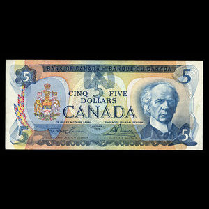 Canada, Banque du Canada, 5 dollars : 1979