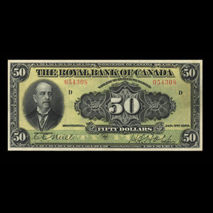 Canada, Banque Royale du Canada, 50 dollars : 2 janvier 1913