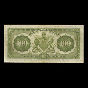 Canada, Banque Royale du Canada, 100 dollars : 3 janvier 1927