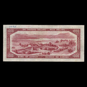 Canada, Banque du Canada, 1,000 dollars : 1954