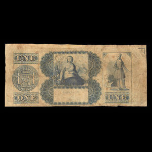 Canada, Banque du Peuple (People's Bank), 1 dollar : 1 octobre 1839