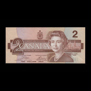 Canada, Banque du Canada, 2 dollars : 1986