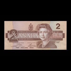 Canada, Banque du Canada, 2 dollars : 1986