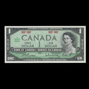 Canada, Banque du Canada, 1 dollar : 1967