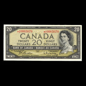 Canada, Banque du Canada, 20 dollars : 1954