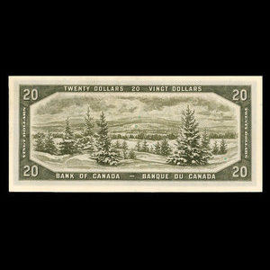 Canada, Banque du Canada, 20 dollars : 1954