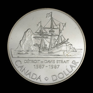 Canada, Élisabeth II, 1 dollar : 1987