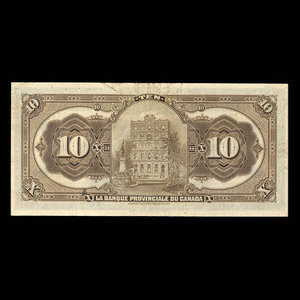 Canada, Banque Provinciale du Canada, 10 dollars : 31 janvier 1919