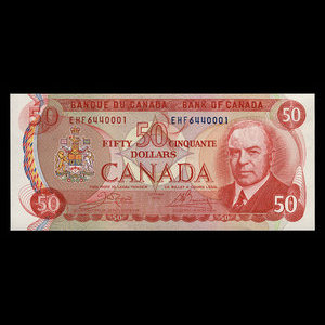 Canada, Banque du Canada, 50 dollars : 1975