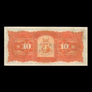 Canada, Molsons Bank, 10 dollars : 2 juillet 1918