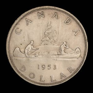 Canada, Élisabeth II, 1 dollar : 1953