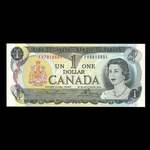 Canada, Banque du Canada, 1 dollar : 1973