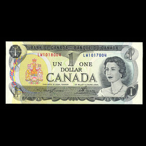 Canada, Banque du Canada, 1 dollar : 1973