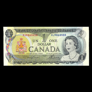 Canada, Banque du Canada, 1 dollar : 1973